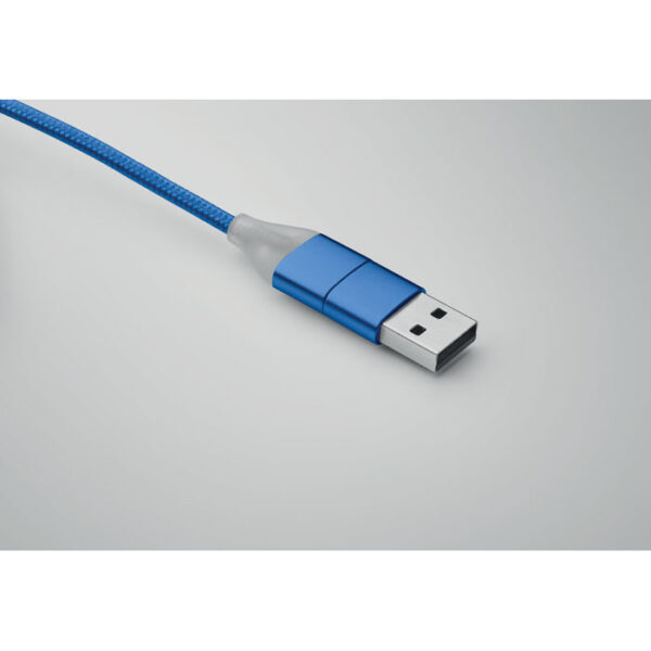 Laadimiskaablitega võtmehoidja Blue